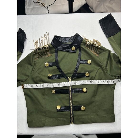 Weissman Military Style  Jacket  With Gold Stud Epaulettes & Button Details - Picture 11 of 16